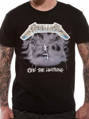 METALLICA T SHIRT Official Merchandise METALLICA - RIDE THE LIGHTENING (UNISEX) Black t-shirt